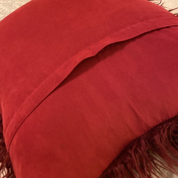 Kevin’s textiles hairy ruby red pillow down pillow 20x20 - Picture 3 of 4